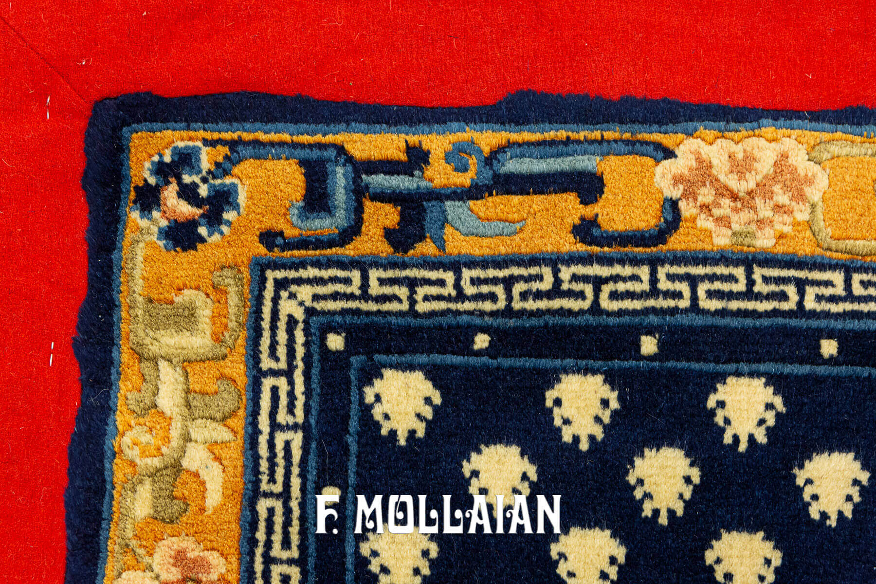 Small decorative Hand-knotted Antique Tibetan Rug n°:97003151